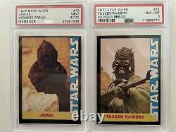 1977 Star Wars Wonder Bread COMPLETE GRADED PSA SET 1-16 Skywalker Vader Jawas