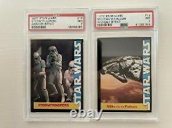 1977 Star Wars Wonder Bread COMPLETE GRADED PSA SET 1-16 Skywalker Vader Jawas