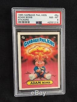 1985 Garbage Pail Kids Stickers Original Series 1 Adam Bomb PSA 8 NM-MT