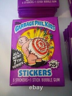 1987 Lot 41 Packs SEALED Poster Vintage GARBAGE PAIL KIDS Series 7 Purple BOX