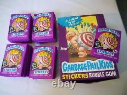 1987 Lot 41 Packs SEALED Poster Vintage GARBAGE PAIL KIDS Series 7 Purple BOX