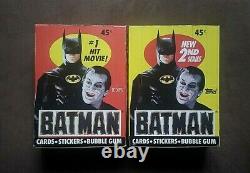 1989 Topps Batman Movie Series 1 & 2 Trading Card Boxes 36 Wax Packs Per Box