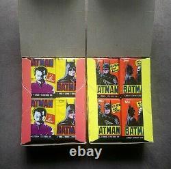 1989 Topps Batman Movie Series 1 & 2 Trading Card Boxes 36 Wax Packs Per Box