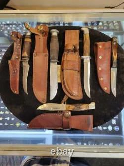 19 pc Vintage hunting knives Case, Solingen, Marble's, Buck, Shrade, Anza
