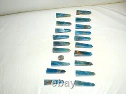 19 pcs Lot Aquatine Lemurian Blue Calcite Towers from Argentina Wholesale Bulk