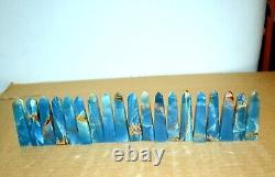 19 pcs Lot Aquatine Lemurian Blue Calcite Towers from Argentina Wholesale Bulk