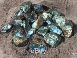 1LB LABRADORITE LOT Rough CRYSTAL Raw Natural Stone Gemstone LARGE WHOLESALE