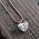 1.00 Ct J Si2 Anniversary Heart Diamond Pendant Necklace 18k Rose Gold 04951215
