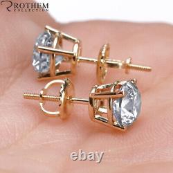 1.09 CT G SI2 Diamond Stud Earrings 18K Yellow Gold Anniversary 55001291