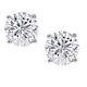 1/2cttw Natural (real) Round Diamond Stud Earrings In 14k White Gold Screw-back