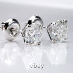 1.47 Carat Diamond Stud Earrings On Sale 18K White Gold I3 53873293
