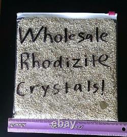 1/4 Kilo! RHODIZITE CRYSTALS! Over 2500 Wholesale Rhodizite! Many LARGE Crystals