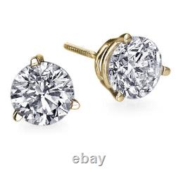 1.52 Carat Diamond Stud Earrings for Women Yellow Gold 14K I1 52231205