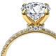 1.56 Ct Diamond Under Halo Engagement Ring Yellow Gold 18k I1 $6,750 54112669