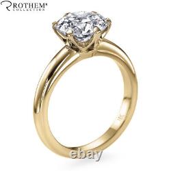 1.5 CT Diamond Engagement Ring Solitaire 18K Yellow Gold I2 D 00553904
