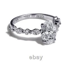 1.68 Carat Oval Diamond Engagement Ring White Gold Womens SI2 50264671