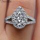 1.81 Carat D Si2 Pear Shaped Halo Engagement Ring Diamond White Gold 51189517