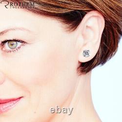 1 CT Anniversary Diamond Stud Earrings D I1 18K White Gold Solitaire 54408629