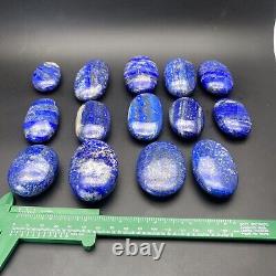 1-kg Lapis Lazuli Palm Stones Massager Natural Blue Healing Crystal wholesale