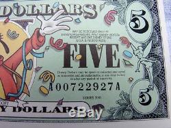 2000 Goofy Disney Dollars Five Dollars 15 Consecutive Uncirculated Dollars