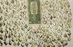 2000 HEARTS MILAGROS, Gold color, mexican folk art wholesale lot 5 pounds