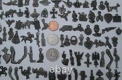2000 MILAGROS, old silver color (black), mexican folk art wholesale lot 5 pounds