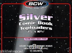200 Crystal Clear Rigid Silver Age Comic Book Toploader Holder Display NEW