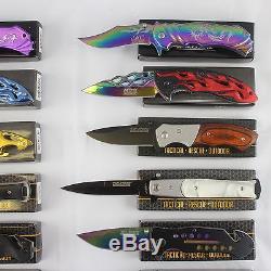 20 PCS WHOLESALE LOT TACTICAL SPRING ASSISTED KNIVES Blade Pocket Resale Mix