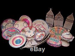 20 Wholesale Handmade Ethiopian Baskets African Art Basket Bulk Discount