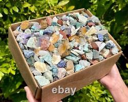 20 lb Wholesale Assorted Rough Gemstone Chips Box CRAZY CHEAP Raw Crystals