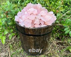 20 lb Wholesale Box Lot of Natural Rough Rose Quartz Crystals (Raw Love Stone)