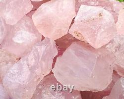 20 lb Wholesale Box Lot of Natural Rough Rose Quartz Crystals (Raw Love Stone)