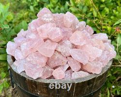 20 lb Wholesale Box Lot of Natural Rough Rose Quartz Crystals (Raw Love Stone)