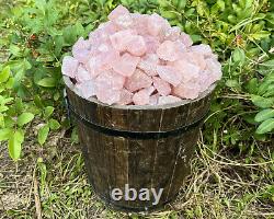 20 lb Wholesale Box Lot of Natural Rough Rose Quartz Crystals (Raw Love Stone)
