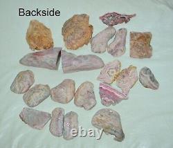 20 pcs lot PAIR Rhodochrosite Slabs from Argentina Bulk Wholesale 4.85 lbs
