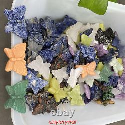 20pcs Wholesale Mixed Natural Butterfly Quartz Crystal Skull Carved Figurines 2