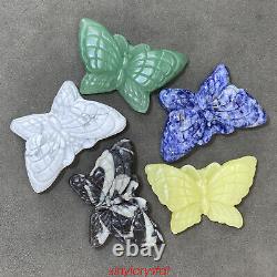 20pcs Wholesale Mixed Natural Butterfly Quartz Crystal Skull Carved Figurines 2