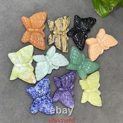 20pcs Wholesale Mixed Natural Butterfly Quartz Crystal Skull Carved Figurines 2