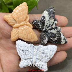 20pcs Wholesale Mixed Natural Butterfly Quartz Crystal Skull Carved Figurines 2