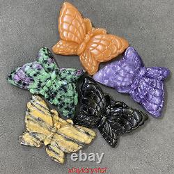 20pcs Wholesale Mixed Natural Butterfly Quartz Crystal Skull Carved Figurines 2