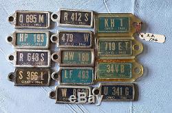 #211 Lot of 825 OHIO 1942-1974 DAV Tags Disabled American Veterans fobs