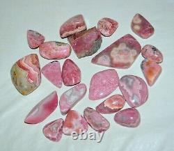 21 pcs LOT Gemmy Rhodochrosites chunks from Argentina Wholesale bulk deep red
