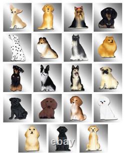 (25) Furry And Flat Dog Magnets! Wholesale-closeout Lot, Sell Or Collect