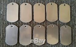 25 WHOLESALE LOT BLANK Military STAINLESS STEEL DOG TAGS VETERAN OWNED STORE