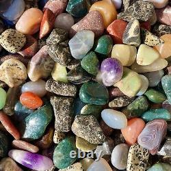 25lb JUMBO Lot Polished Rocks Tumbled Stones Gemstone Mix BULK WHOLESALE