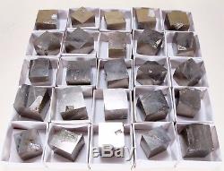 25x WHOLESALE Natural twice pyrite cube crystal mineral #C2.25 C SPAIN