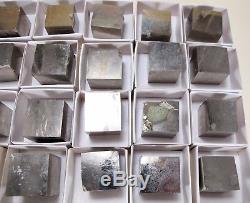 25x WHOLESALE Natural twice pyrite cube crystal mineral #C2.25 C SPAIN
