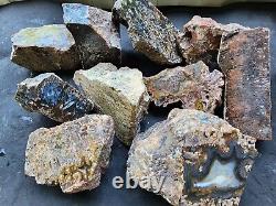 27.4 lbs (12.4 kg) 10x Agate Rough, Wholesale Agate, Bulk Agate, Lapidary Slab