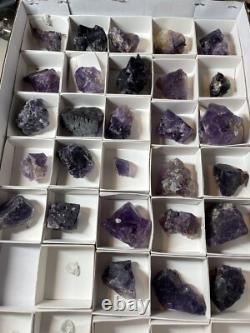 27 Piece Purple Hasties Quarry Fluorite Crystal Mineral Specimen Wholesale LOT