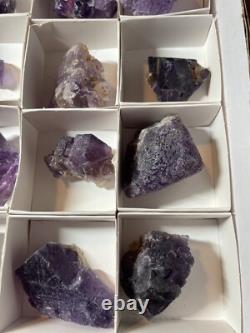 27 Piece Purple Hasties Quarry Fluorite Crystal Mineral Specimen Wholesale LOT